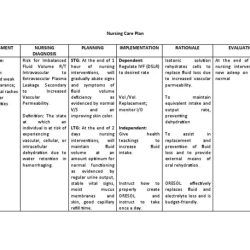 Risk for electrolyte imbalance ncp