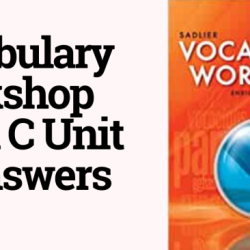 Level c vocabulary workshop unit 1 answers