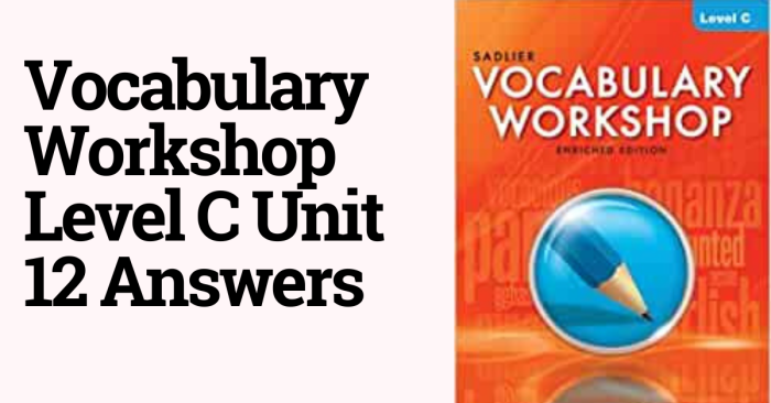 Level c vocabulary workshop unit 1 answers