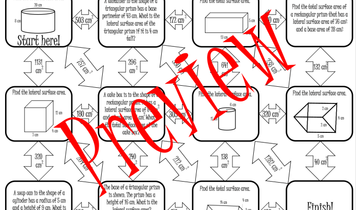 Surface area of prisms and cylinders answer key